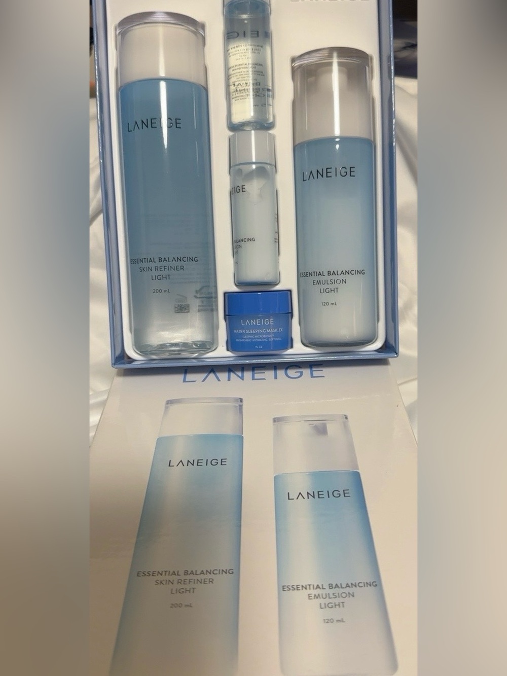 NEW LANEIGE Essential Balancing Light 5-Pc Skincare Set – $68 Retail